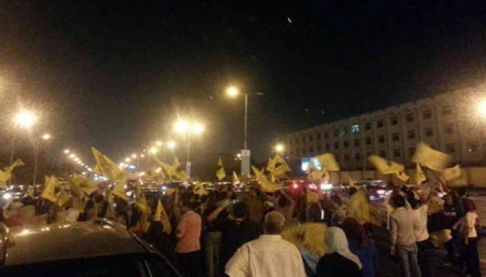 المنصورية تتظاهر ضد الانقلاب بفعالية حاشدة