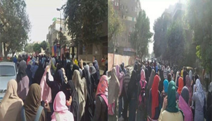 مسيرة حاشدة بمركز المنزلة تهتف بإسقاط حكم العسكر