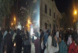 بالصور.. فعالية مفاجئة لشباب حلوان ضد الانقلاب