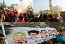 بالصور.. مدينة نصر تتحدى الانقلاب أمام مسجد الإيمان