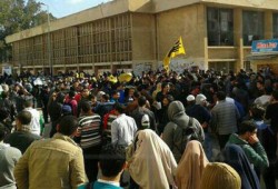 فعالية لطلاب علوم جامعة المنصورة تهتف بالحرية لزملائهم