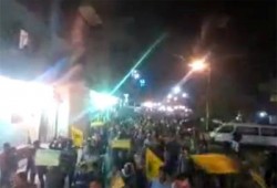 أحرار الخطاطبة يردون على بلطجة داخلية الانقلاب بمسيرة ليلية