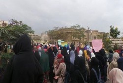 بالصور.. مسيرة حاشدة لطالبات الأزهر بالقاهرة