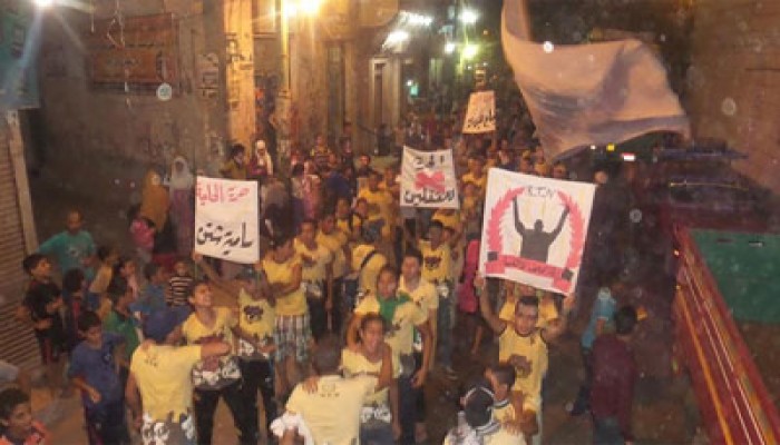 مسيرة حاشدة لثوار بهرمس تضامنًا مع أهالي ناهيا