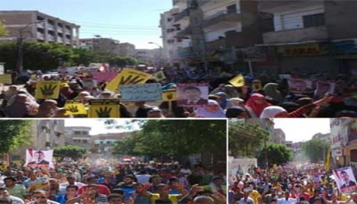 مسيرة حاشدة بالميمون تهتف بإسقاط الانقلاب ومحاكمة القتلة