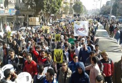 مسيرة حاشدة بشبرا الخيمة تضامنًا مع انتفاضة السجون الثالثة