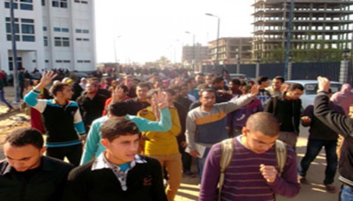 مسيرة حاشدة بالمجمع النظري بالمنوفية تنديدًا بجرائم الانقلاب