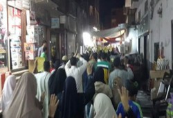 فيديو.. مسيرة ليلية بالعامرية تندد بتهجير أهالي سيناء