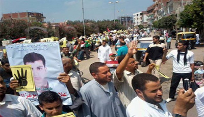 مظاهرة حاشدة لثوار الدلنجات تهتف بإعدام قادة الانقلاب