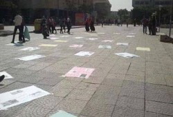 معرض بجامعة حلوان لنصرة الأقصى وكشف انتهاكات الانقلاب