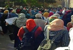 آلاف الطلاب ينضمون إلى مسيرة جامعة القاهرة
