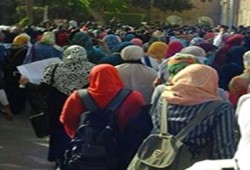 آلاف الطلاب ينضمون إلى مسيرة جامعة القاهرة