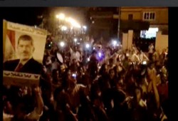 أهالي منشية الرضوان بالجيزة يتظاهرون لإسقاط الانقلاب