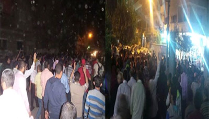 الآلاف في حلوان يطالبون بإسقاط السفاح القاتل