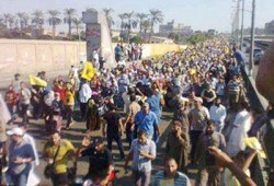 بالصورة.. أهالي فيصل يهتفون ضد تهجير أهالي سيناء