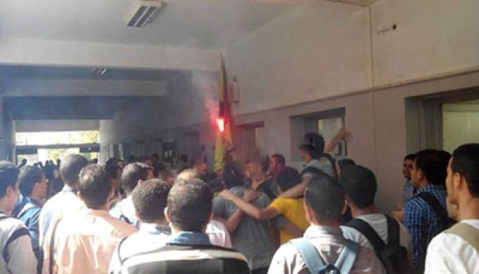 بالصور.. طلاب هندسة حلوان يطالبون بالقصاص من الانقلاب