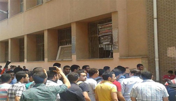 طلاب كلية زراعة بشبين الكوم يهتفون بالحرية للمعتقلين