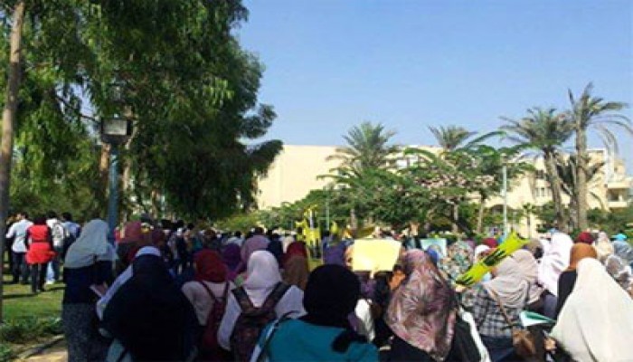 بالصور.. مسيرة حاشدة لطلاب جامعة مصر ضد الانقلاب