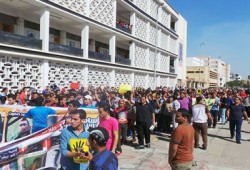 مظاهرات لطلاب جامعة المنصورة تهتف بالحرية للمعتقلات