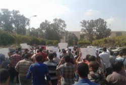 بالصور.. مظاهرة طﻻب اﻷزهر ضد مجزرة هندسة إسكندرية