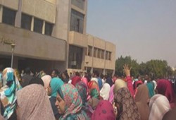 بالصور.. جامعة حلوان تنتفض رفضًا لقمع الطلاب
