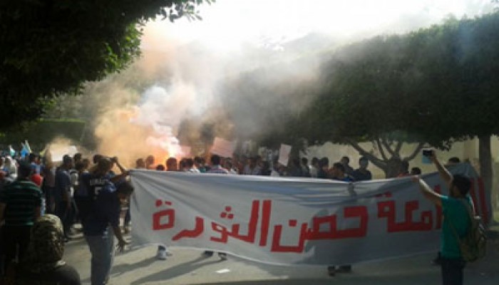 مسيره طلابيه بهندسه الإسكندرية تهتف بإسقاط حكم العسكر