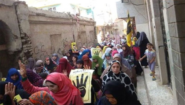 مسيرة حاشدة بمركز المنصورة في أسبوع "قسم الثورة"