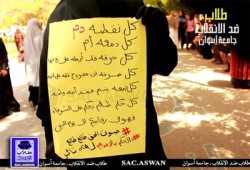 وقفة مفاجئة لـ"طلاب ضد الانقلاب" بأسوان في ثورة الغلابة