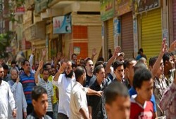مظاهرة لأهالي مركز كفر الشيخ احتجاجًا على الانفلات الأمني