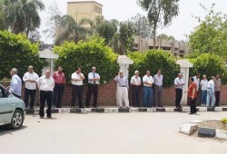وقفة ﻷساتذة جامعة المنصورة تطالب بالإفراج عن زملائهم