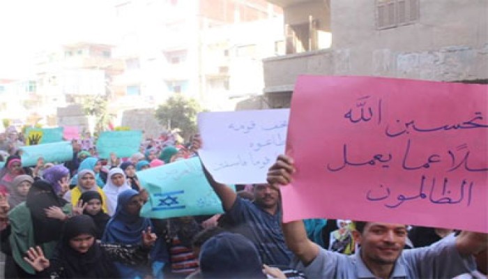 مباشر.. سلاسل بشرية لأحرار أبو حماد رفضًا لخراب الانقلاب
