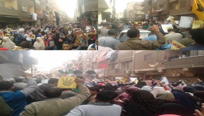 حرائر الثورة يشاركن بالبالونات والشال الفلسطيني في مسيرة المطرية