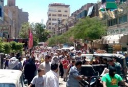 بالصور.. مسيرة حدائق حلوان رفضًا لحكم العسكر