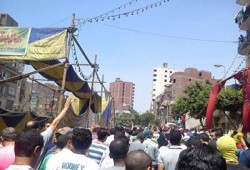 بالصور.. حشود هائلة في مسيرة المطرية