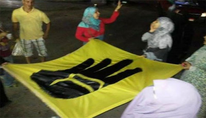حلوان تتظاهر ضد حكم العسكر ودعمًا لغزة