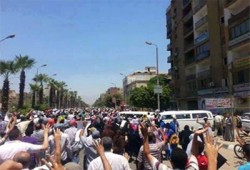 ثوار الهرم يواصلون المسيرة برغم اعتداء داخلية الانقلاب
