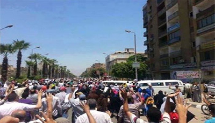 ثوار الهرم يواصلون المسيرة برغم اعتداء داخلية الانقلاب