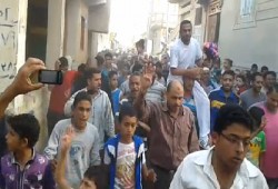 قرية "دبركي" بالمنوفية تطالب بالحرية للمعتقلين في مسيرة حاشدة