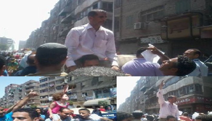 الجد والحفيد يقودان الهتاف ضد السفاح