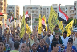 بسيون تطالب بإسقاط الانقلاب الإرهابي في مسيرة حاشدة