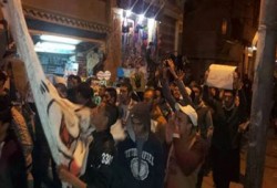 كفر البطيخ تطالب بإسقاط الانقلاب النازي في مسيرة ليلية