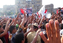 "ألتراس نهضاوي" يلهب حماس أهالي السادات في مسيرة حاشدة