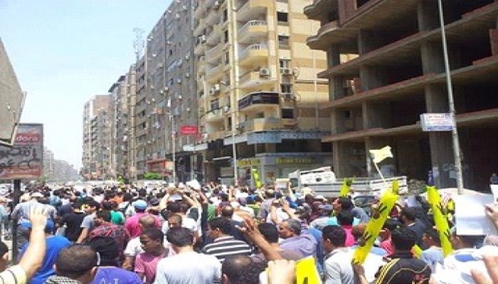 مسيرة حاشدة لثوار منطقة الهرم بشارع فيصل