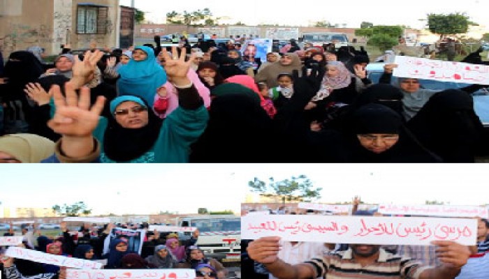 فيديو.. أهالي أبو سليمان بالإسكندرية يتظاهرون رفضًا لحكم العسكر