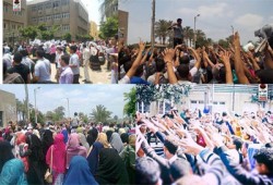 صور.. مسيرة بتفهنا الأشراف تطالب بالإفراج عن الطلاب المعتقلين