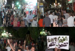صور.. مسيرات ليلية بالفيوم تضامنًا مع الانتفاضة الثانية للسجون