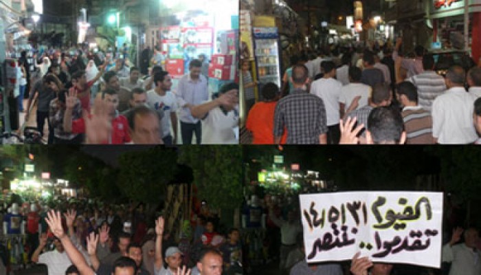 صور.. مسيرات ليلية بالفيوم تضامنًا مع الانتفاضة الثانية للسجون