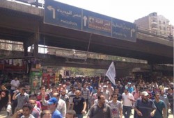 بالصور.. المطرية في مظاهرة حاشدة ضد الانقلاب