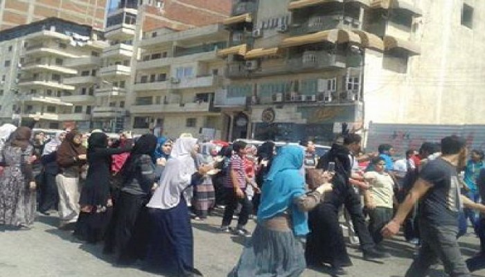 مسيرة حاشدة تدعو لاستمرار مقاطعة رئاسة الدم بالمنصورة