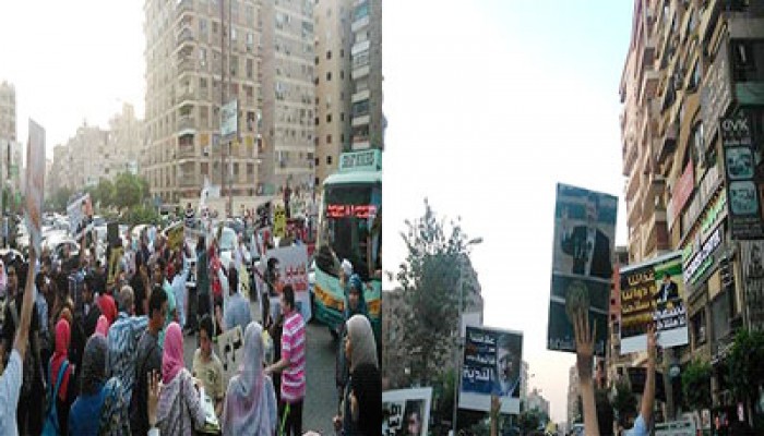 ثوار مدينة نصر يتظاهرون رفضًا لانتخابات الدم